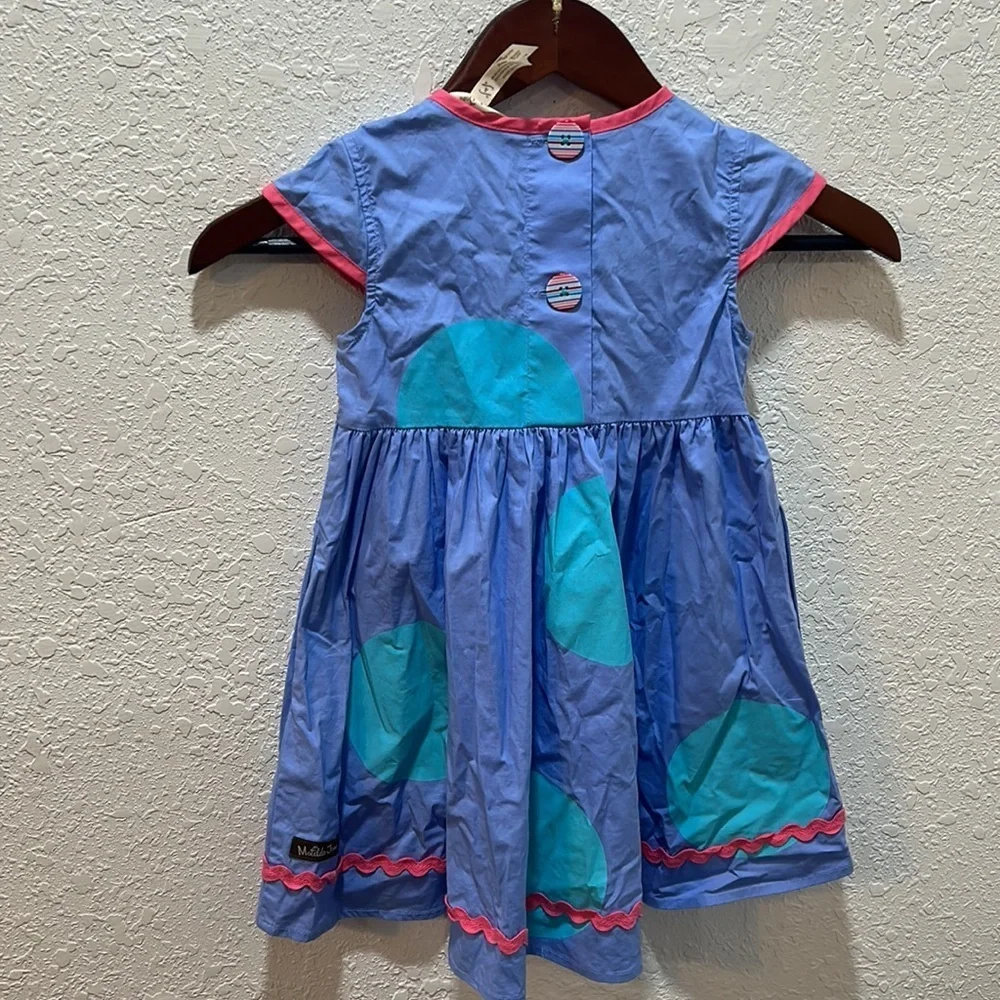 Matilda Jane pink & blue girls dress size 4 GUC